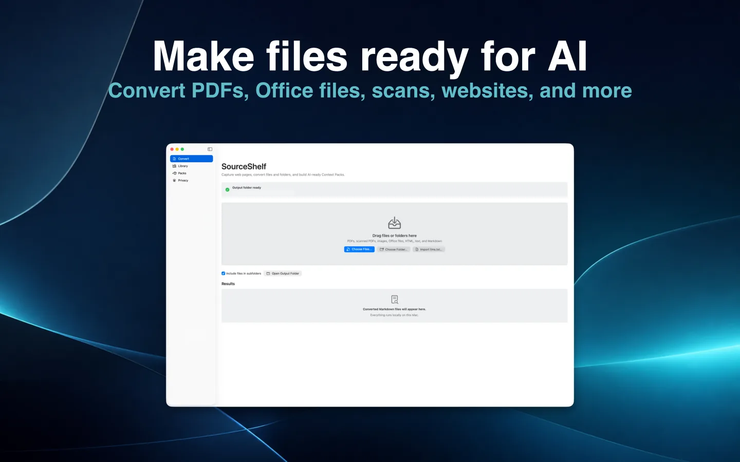 A PDF document ready for local Markdown conversion in SourceShelf.