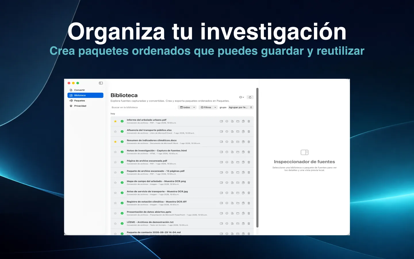 Biblioteca de SourceShelf con fuentes de investigación organizadas y disponibles para búsqueda.